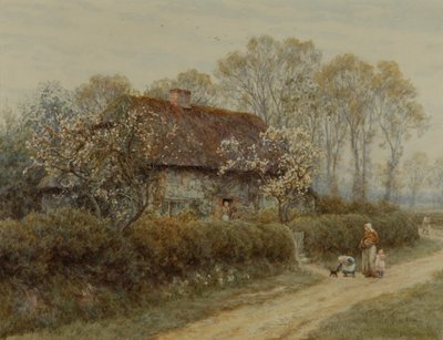 Een Huisje bij Freshwater Gate door Helen Allingham