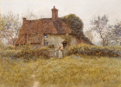 Een Cottage in Pinner, Middlesex door Helen Allingham