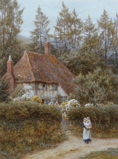 Een huisje bij Haslemere door Helen Allingham