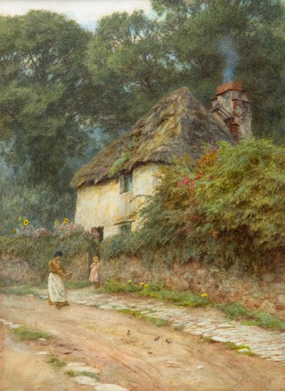 Een Cottage in Devonshire door Helen Allingham
