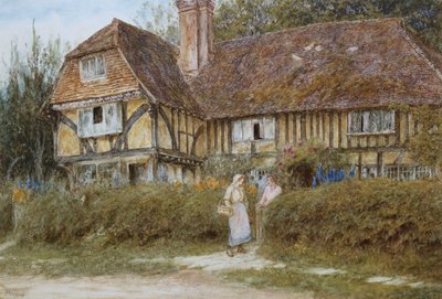 Een Kentish huisje door Helen Allingham