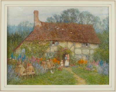 Een huisje in Surrey, 1880 door Helen Allingham