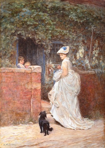 Een Bezoek aan de Cottage door Helen Allingham