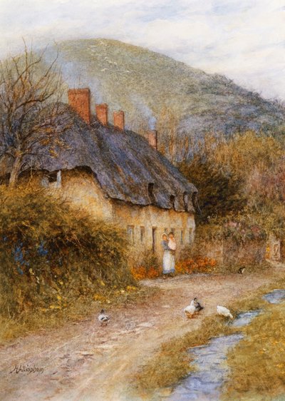 Bij Symondsbury nabij Bridport, Dorset door Helen Allingham