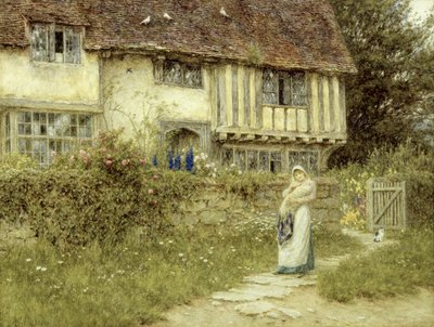 Naast de oude kerkpoortboerderij, Smarden, Kent door Helen Allingham