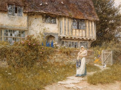 Bij de Oude Kerkpoort Boerderij, Smarden, Kent door Helen Allingham