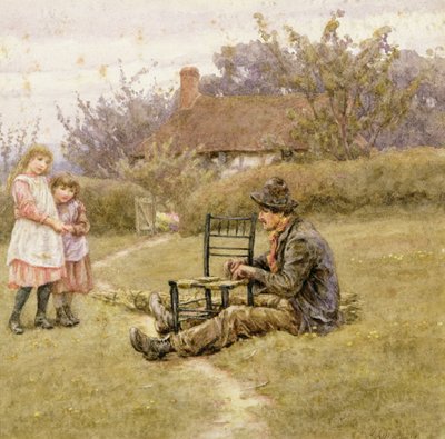 Stoelenmaker door Helen Allingham