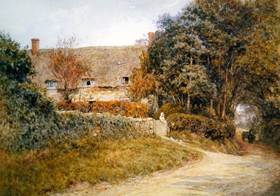 De Duiven Voeren door Helen Allingham