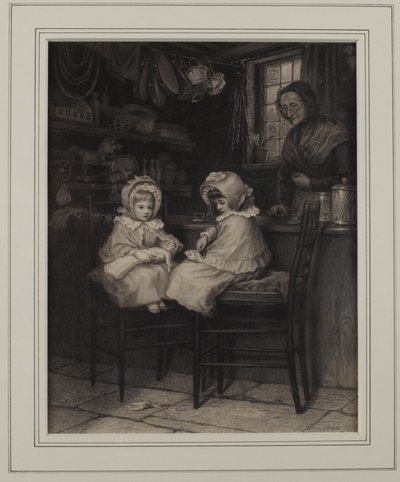 Flat Iron voor een stuiver door Helen Allingham