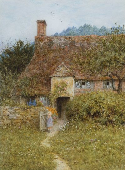 Oude Cottage, Witley door Helen Allingham