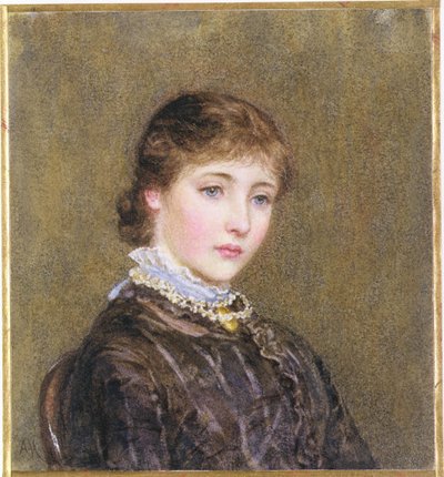 Portret van een jong meisje door Helen Allingham