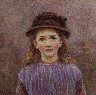 Portret van een Jong Meisje door Helen Allingham