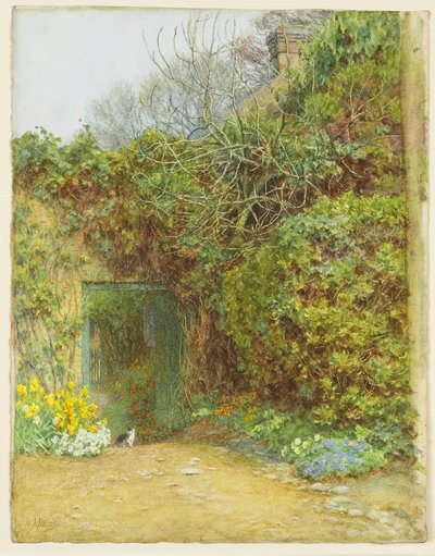 De Melkdeur, Farringford, Huis van Lord Tennyson door Helen Allingham