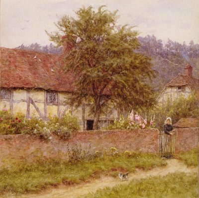 Het verdwaalde katje, c.1891 door Helen Allingham