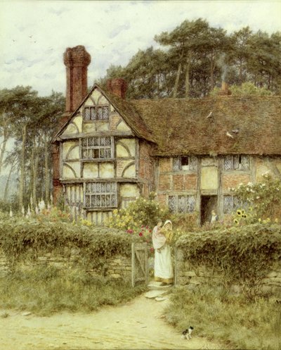 Unstead Boerderij, Godalming door Helen Allingham
