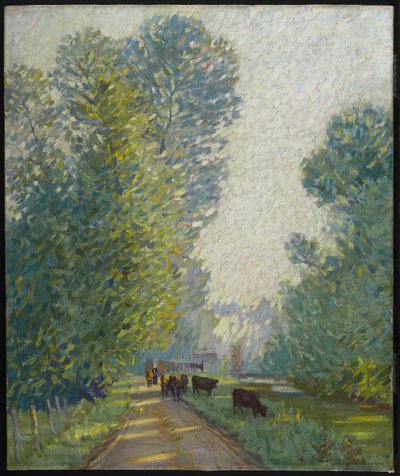 Landschap met koeien door Helen Galloway McNicholl