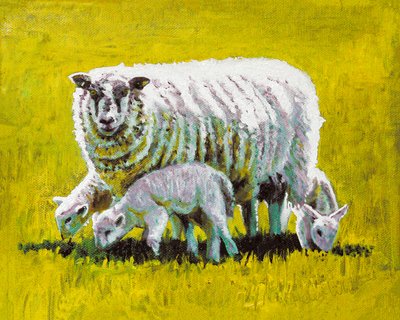 Samen, 2009 (olieverf op doek) door Helen White