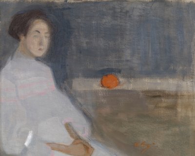 Kostuumafbeelding I (Meisje met sinaasappel, de bakkersdochter) door Helene Schjerfbeck