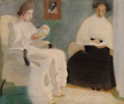 Meisjes lezen door Helene Schjerfbeck