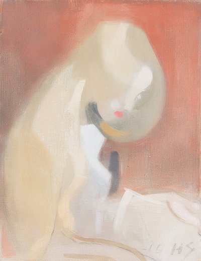 Meisje met blond haar door Helene Schjerfbeck
