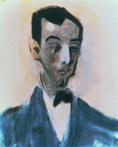 Portret van Mans Schjerfbeck door Helene Schjerfbeck