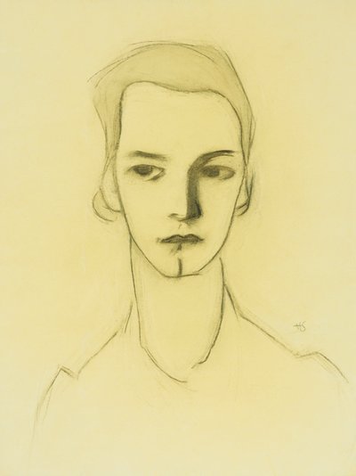 Portret van een vrouw door Helene Schjerfbeck