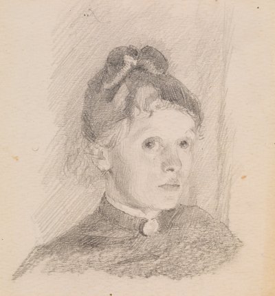 Zelfportret, 1880-1884 door Helene Schjerfbeck