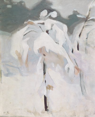 Met sneeuw bedekte berk, c.1913 door Helene Schjerfbeck