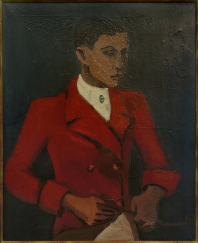 Zelfportret in jachtkostuum I door Helmut Kolle