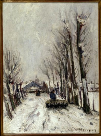 Schapenkudde in de winter door Helmuth Liesegang