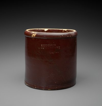 Pot, ca. 1890-1894 door Henderson Pottery Works Henderson Pottery Works