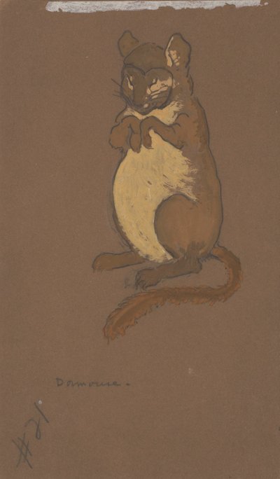 Dormouse (kostuumontwerp voor Alice-in-Wonderland, 1915) door Henderson, William Penhallow