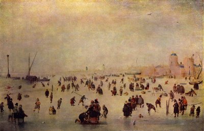 Schaatsen door Hendrick Avercamp