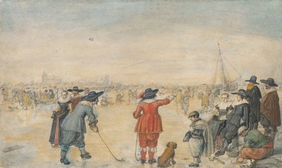 Winterspelen op de Bevroren IJssel door Hendrick Avercamp