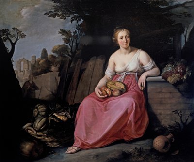 Vertumnus en Pomona door Hendrick Bloemaert