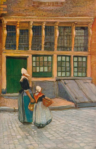 Terug van de markt, ca. 1902 door Hendrick Cassiers
