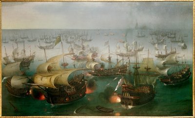 De onoverwinnelijke Armada tegen de Engelse vloot: 