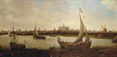 Uitzicht op Haarlem vanuit het noorden door Hendrick Cornelisz. Vroom