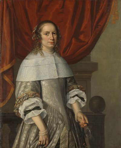 Portret van een vrouw door Hendrick Cornelisz van Vliet (attributed to)