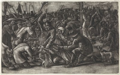 Verminking van de lichamen van de gebroeders De Witt, 1672 door Hendrick Danckerts