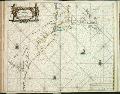 Kaart van Nieuw-Holland, Virginia en Nieuw-Engeland door Hendrick Doncker