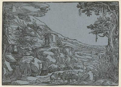 Arcadisch landschap door Hendrick Goltzius (rejected attribution)