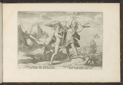 Daphne verandert in een laurierboom door Hendrick Goltzius (workshop of)