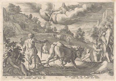 De Zilveren Eeuw (Metamorfosen van Ovidius) door Hendrick Goltzius (workshop of)