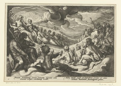 Jupiter roept de Olympische goden bijeen Ovidius