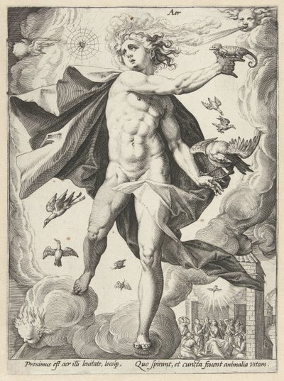 Lucht door Hendrick Goltzius (workshop of)
