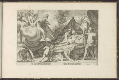 Venus en Mars betrapt door Hendrick Goltzius (workshop of)
