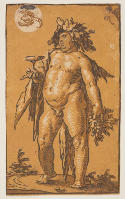 Bacchus door Hendrick Goltzius
