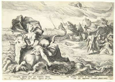 De ontvoering van Europa door Hendrick Goltzius