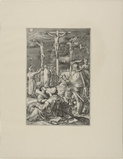 Christus aan het kruis, plaat tien uit de Passie van Christus door Hendrick Goltzius